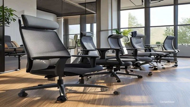 Affordable ergonomic office chairs India online displayed in a modern workspace setting | GadgetMuse