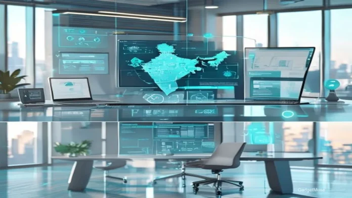 Screenshot of top remote coworking platforms India 2026 showing logos of leading services on a laptop screen | GadgetMuse