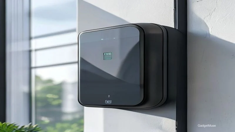 Smart window sensors for apartment security India installed on a modern balcony, detecting intrusion and alerting residents |