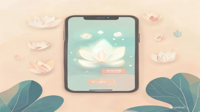 Smartphone screen displaying top best mental health and meditation apps 2026 icons and calm background | GadgetMuse