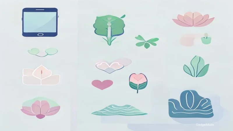 A smartphone screen displaying the best mental health and meditation apps 2026, with icons of Calm, Headspace, and Insight Ti