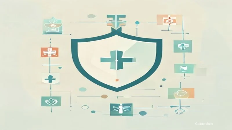 Diagram illustrating best practices for data privacy in Indian telehealth platforms, showing secure servers, encryption, cons