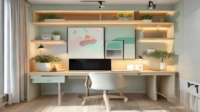 DIY home office renovation kits for small Indian flats: modular desk, shelves, and vibrant decor | GadgetMuse