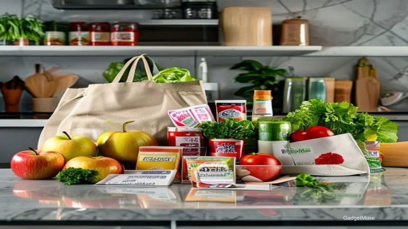 Smartphone screen with coupon codes and loyalty offers, showing how to get grocery discounts May 2026 | GadgetMuse