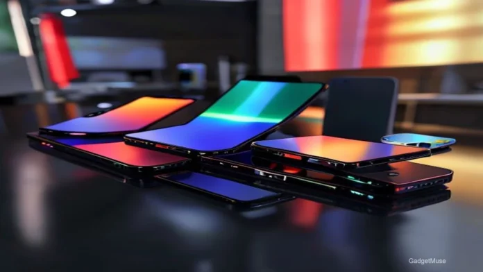 Collage of three affordable 5G smartphones in India 2026, highlighting sleek designs and price tags. | GadgetMuse