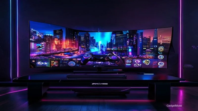 Screenshot of stunning graphics from the best PS5 Pro games with ray tracing 2026, showcasing vibrant lighting and realistic 