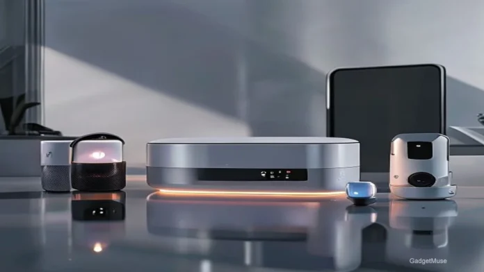 Smart home devices connected via Matter protocol, showing a modern living room setup guide 2026 | GadgetMuse