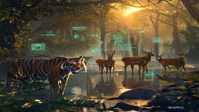 Tourists using AR-powered wildlife safaris explore a herd of elephants in India's Ranthambore National Park | GadgetMuse