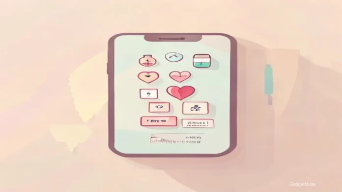 Screenshot of top telemedicine apps for chronic disease management India, showing app icons and health dashboard | GadgetMuse