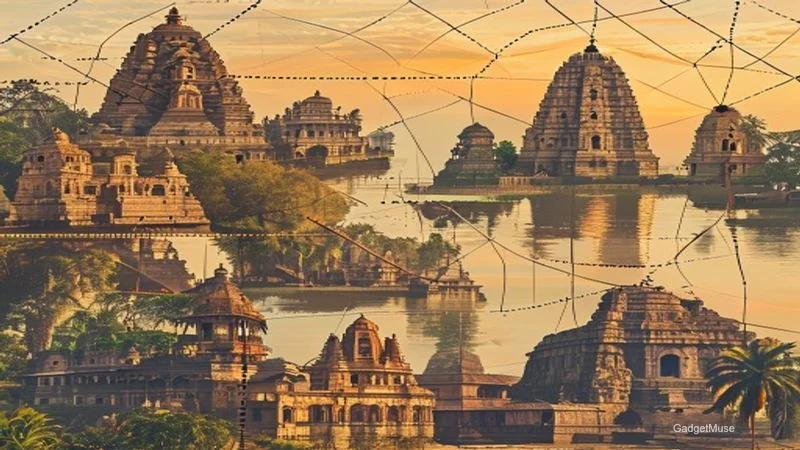 Map highlighting budget travel routes for heritage sites in South India showing temples, forts and coastal stops | GadgetMuse